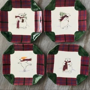 PFALTZGRAFF 4  Luncheon Plates- Snow Bear